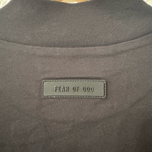 NWT FEAR OF GOD ESSENTIALS Black Bonded T-Shirt - M - Picture 6 of 9